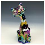 Fenton Aubergine Purple Decorated Alley Cat