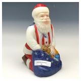 Fenton Decorated Santa Figurine