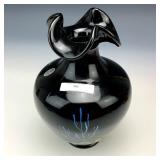 Fenton Black Paradise of the Sea Vase