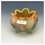 Fenton Aqua Opal Drapery Rosebowl