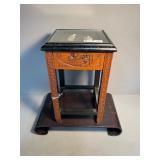 Rosewood Stand & Small Asian End Stand w/ Drawer