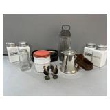 Antique Kitchenware: Canisters, Malted Milk Bottle