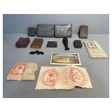 Antique Wooden & Metal Stamps w/ Various Scenes