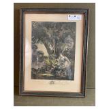 "La Chasse" Print in Frame