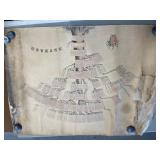 Large Antique Heyward Family Tree