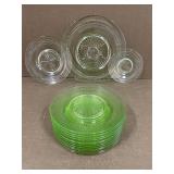 Green Depression Glass Plates