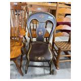 Antique Painted Plank Side Chair