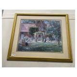 Contemporary Impressionist Style Print in Frame